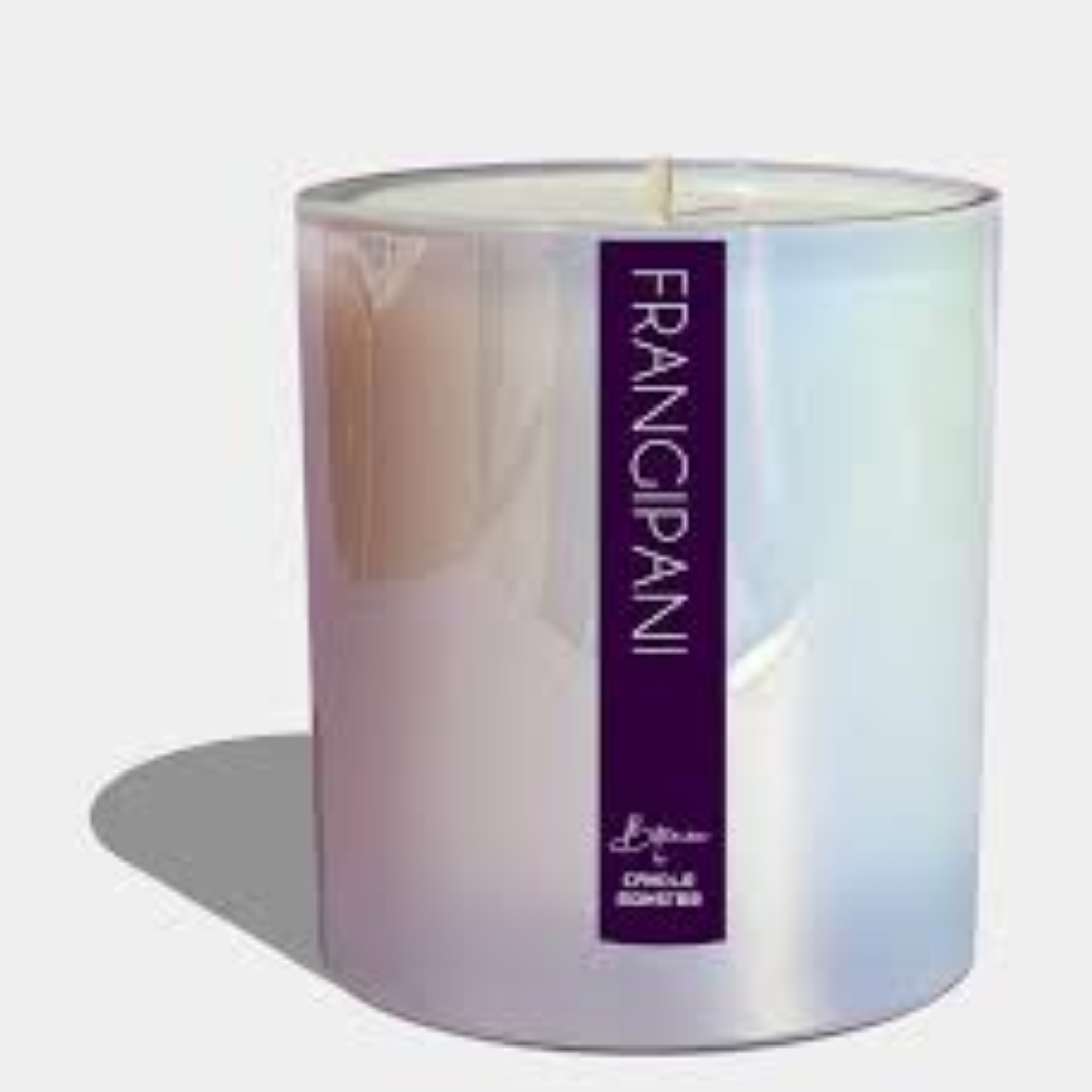 7 OZ GLASS CANDLE FRANGIPANI